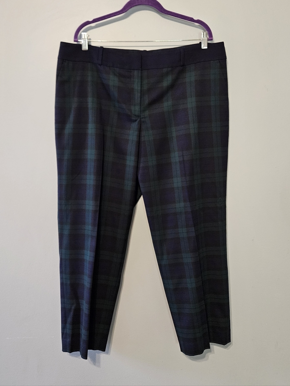 Ann Taylor LOFT Plaid Pants - Navy & Green